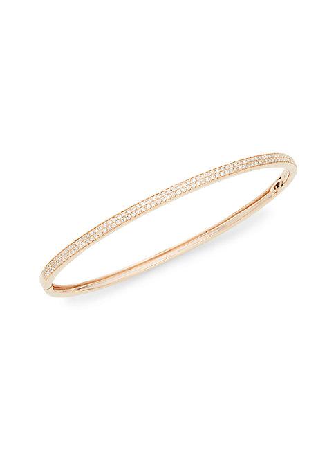 Effy 14k Rose Gold & White Diamond Bracelet
