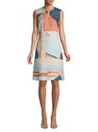 Lafayette 148 New York Taren Abstract Sleeveless Linen Dress