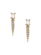 Saks Fifth Avenue 14k Yellow Gold & Diamond Dagger Earrings