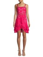 Alice + Olivia By Stacey Bendet High-low Lace A-line Dress