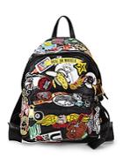 Moschino Multicolored Patch Backpack