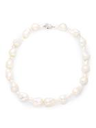Tara Pearls 25mm White Drop Freshwater Pearl And Sterling Silver Necklace