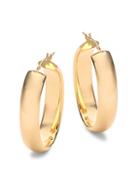 Saks Fifth Avenue Made In Italy 14k Yellow Gold Oval Hoop Earrings