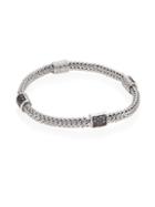 John Hardy Classic Chain Extra Small Grey Sapphire & Sterling Silver Four-station Bracelet