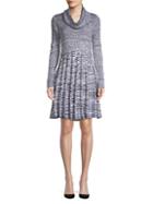 Calvin Klein Pleated Cowlneck Sweater Dress