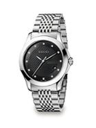 Gucci G-timeless Diamond & Stainless Steel Bracelet Watch