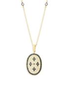 Freida Rothman Classic Sterling Silver & Pav&eacute; Crystal Clover Pendant Necklace
