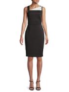Calvin Klein Collection Asymmetrical Sleeveless Sheath Dress