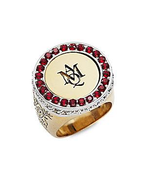 Alexander Mcqueen Ornately Etched Ring