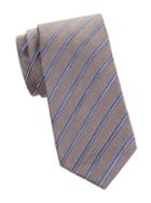 Giorgio Armani Diagonal Stripe Silk Cotton Tie