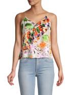 Alice + Olivia Lavonia Floral Cascading Ruffle Camisole