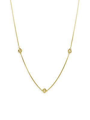 David Yurman Infinity 18k Yellow Gold & Diamond Necklace