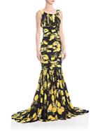 Dolce & Gabbana Charmeuse Lemon-print Gown