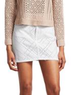 Jonathan Simkhai Eyelet Denim Mini Skirt