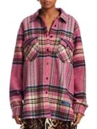 We11done Oversized Plaid Wool Shirt