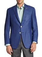Saks Fifth Avenue Collection Samuelsohn Two-button Basketweave Wool Sportcoat