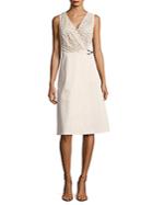 Lafayette 148 New York Estella Cotton-blend Sleeveless Dress