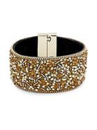 Saks Fifth Avenue Gold Beaded Cuff Bracelet