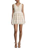 Lucca Couture Embroidered Lace Dress