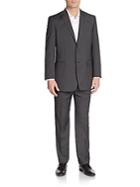 Valentino Regular-fit Pinstriped Fleece Wool Suit