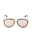 Gucci 57mm Aviator Sunglasses