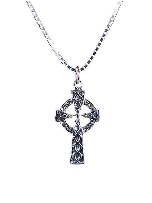 Jean Claude Dell Arte Sterling Silver Celtic Cross Pendant Necklace