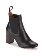 Chlo Almond-toe Leather Ankle Boots