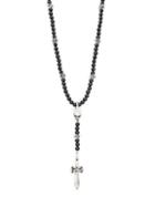 King Baby Studio Sterling Silver & Black Onyx Rosary Bead Necklace
