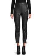 Free People Faux Leather Moto Cropped Pants