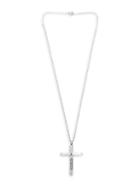 Eye Candy La Stainless Steel & Crystal Cross Pendant Necklace