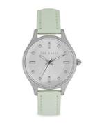 Ted Baker Stainless Steel Leather-strap Watch