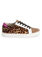 Kenneth Cole Leopard Calf Hair Leather Sneakers