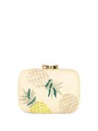 Aranaz Pineapple Embroidered Clutch