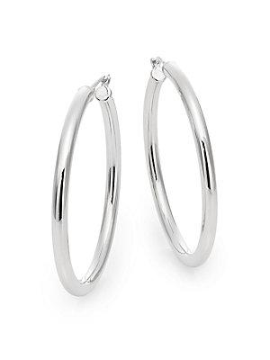 Saks Fifth Avenue Sterling Silver Hoop Earrings/1.5