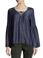 Sanctuary Lila Lace-up Bell Sleeve Top
