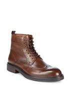 Saks Fifth Avenue Arrezzo Wingtip Leather Ankle Boots