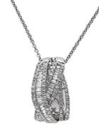 Effy Classique 14k White Gold And Diamond Pendant Necklace