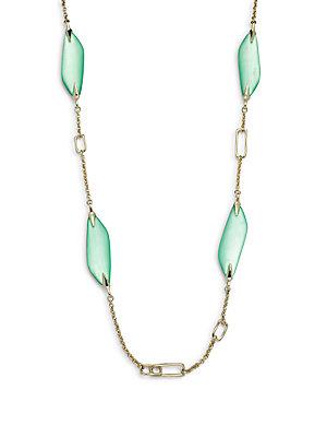 Alexis Bittar Faceted Lucite Link Necklace