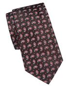 Saks Fifth Avenue Made In Italy Floating Pine Silk Tie
