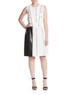 Proenza Schouler Perforated Leather A-line Dress