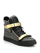 Giuseppe Zanotti Snakeskin-embossed Leather High-top Sneakers