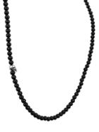 Degs & Sal Skull Onyx Beaded Necklace