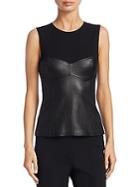 Theory Leather Bustier Top