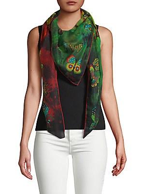 Valentino Butterfly-print Scarf