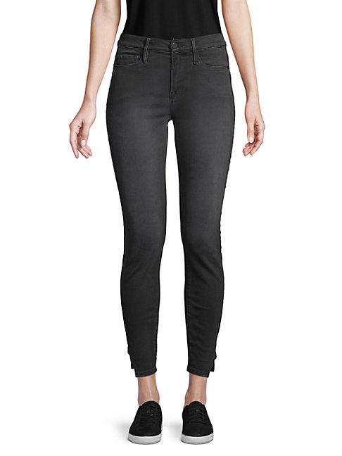 Frame Denim Le Skinny Side-split Coated Jeans