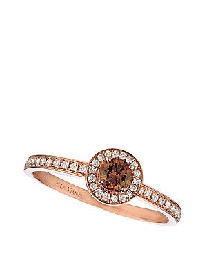 Le Vian Chocolate Diamond Ring In 14 Kt. Strawberry Gold
