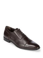 A. Testoni Leather Cap Toe Oxford Shoes