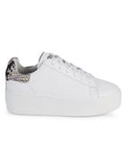 Ash As-cult Platform Leather & Snake-print Sneakers