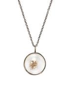 Adornia Georgina Champagne Diamond And Silver Shaker Pendant Necklace