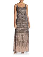 Adrianna Papell Spiral Bead Gown